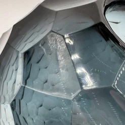 Vaso Diamante Rotondo in Vetro Grigio