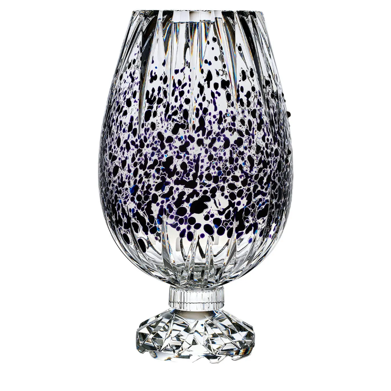 Vaso di cristallo nero Graffiante