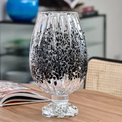 Vaso di cristallo nero Graffiante