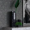 Vaso di vetro medio nero Manhattan