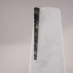 Vaso Elara Bianco Carrara e Verde Alpi