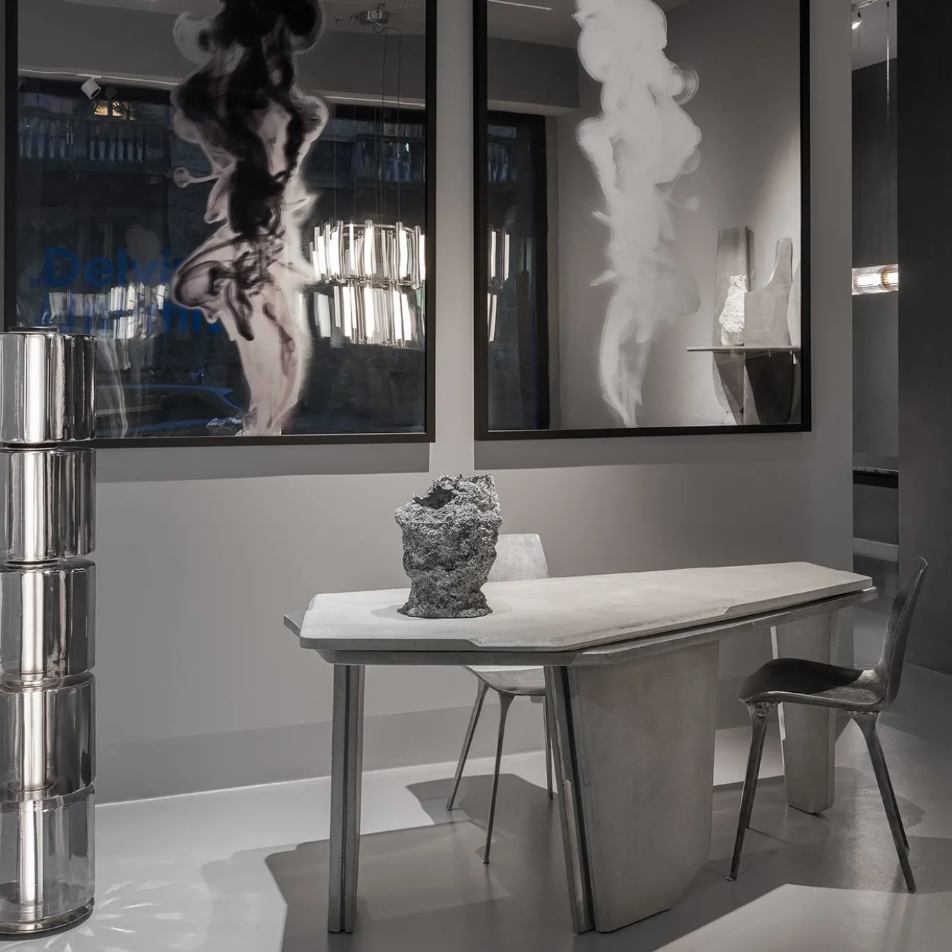 Vaso Far Deep Void S2N2 grigio in calcestruzzo