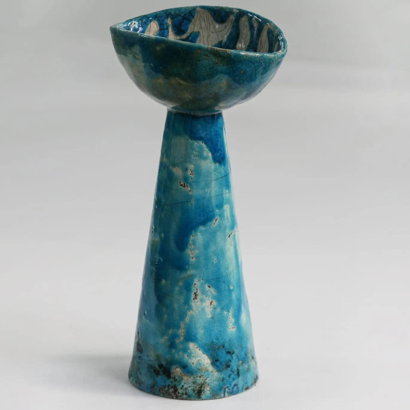 Vaso Faustina blu screziato