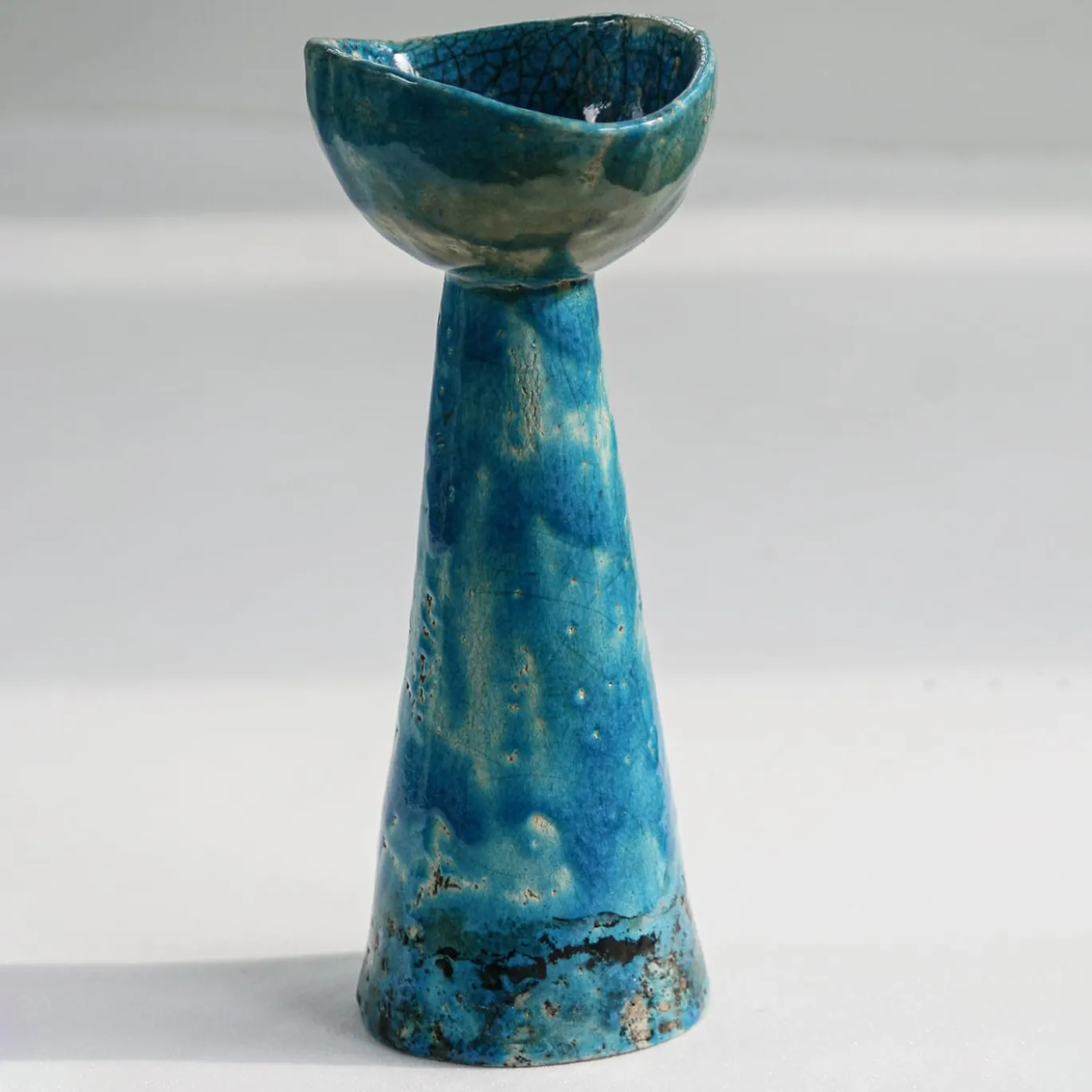 Vaso Faustina blu screziato