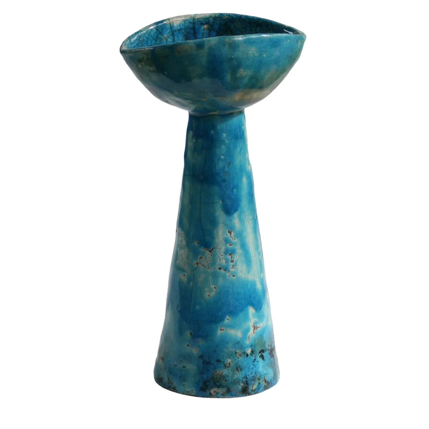 Vaso Faustina blu screziato