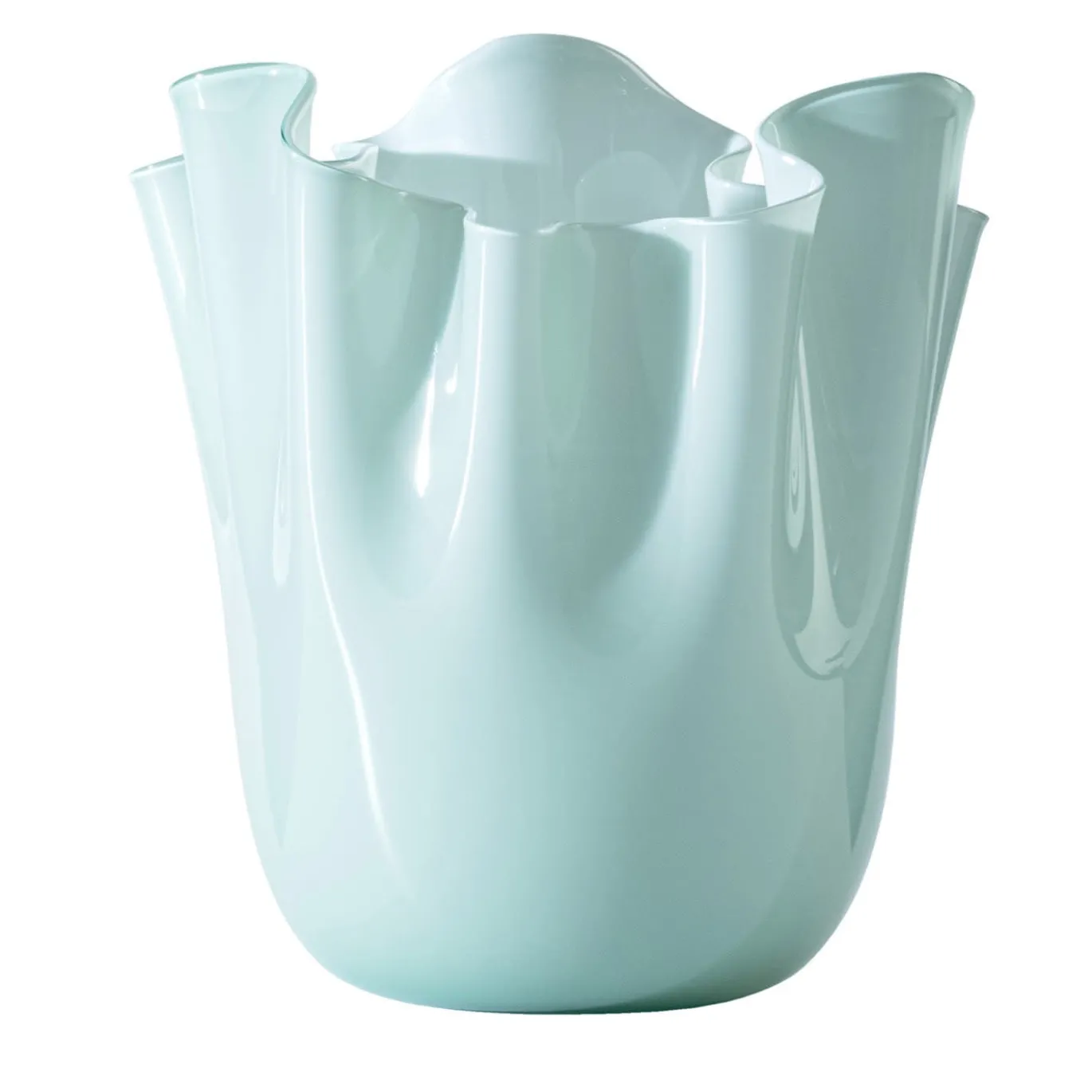 Vaso Fazzoletto River Green di Paolo Venini e Fulvio Bianconi