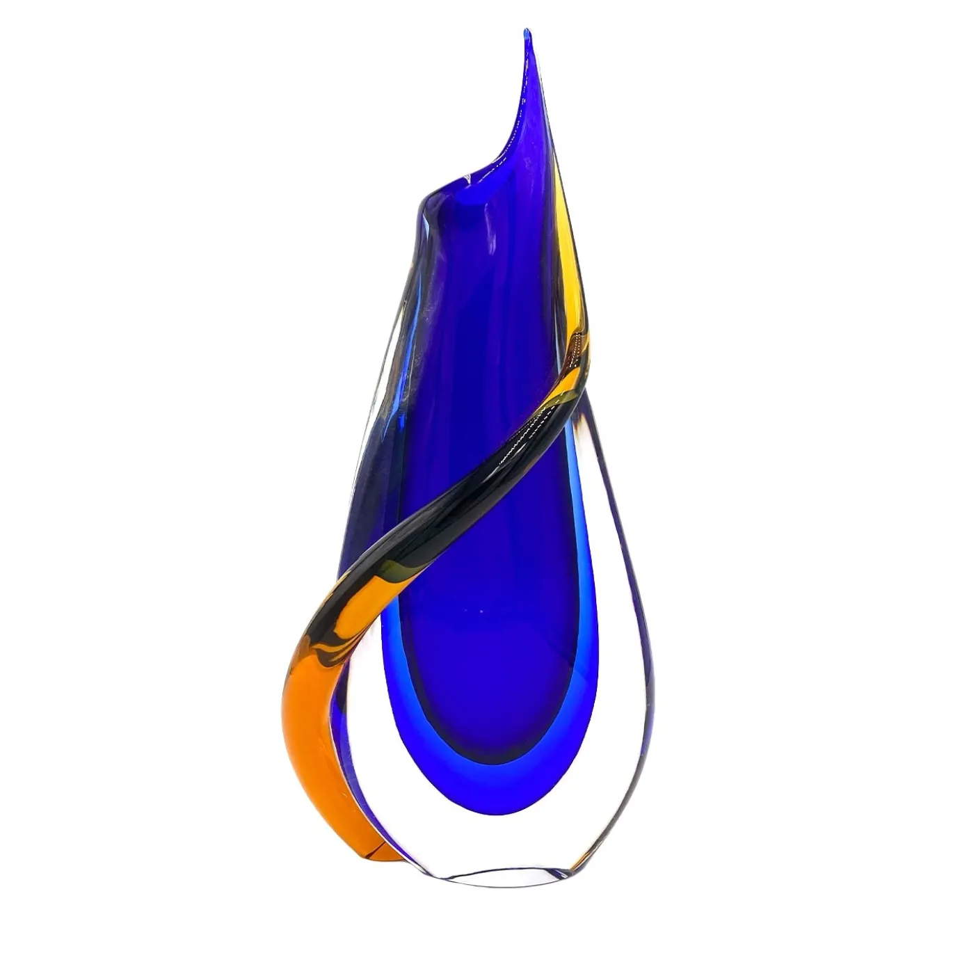 Vaso Flatus grande blu con Morrisa
