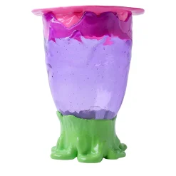 Vaso Flower grande in resina multicolore di Gaetano Pesce