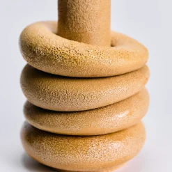 Vaso Giove grande in ceramica smaltata gialla