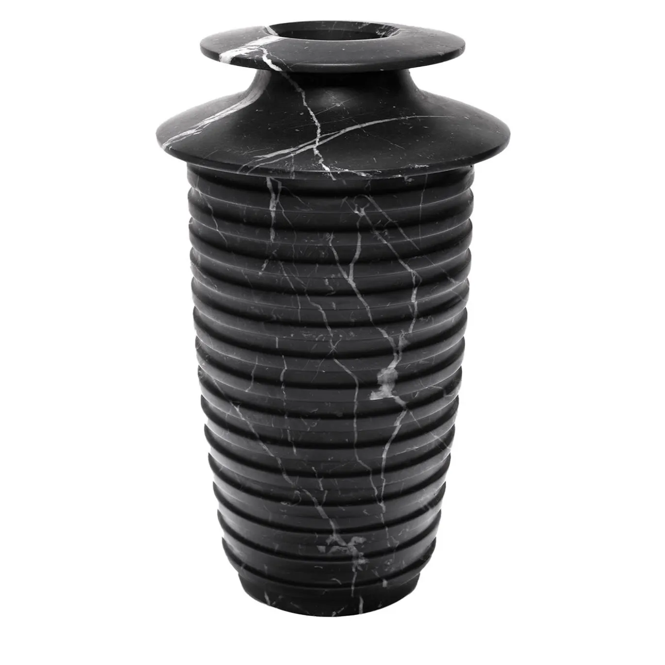 Vaso grande Capua in marquina nera di Ivan Colominas