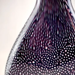 Vaso grande in filigrana bianca e nera Murrine
