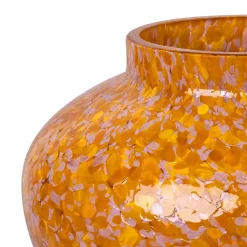 Vaso Grande in Vetro di Murano Senape e Viola Olla