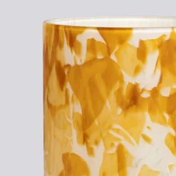 Vaso Grande in Vetro di Murano Karkadè con Tecnica Nougat
