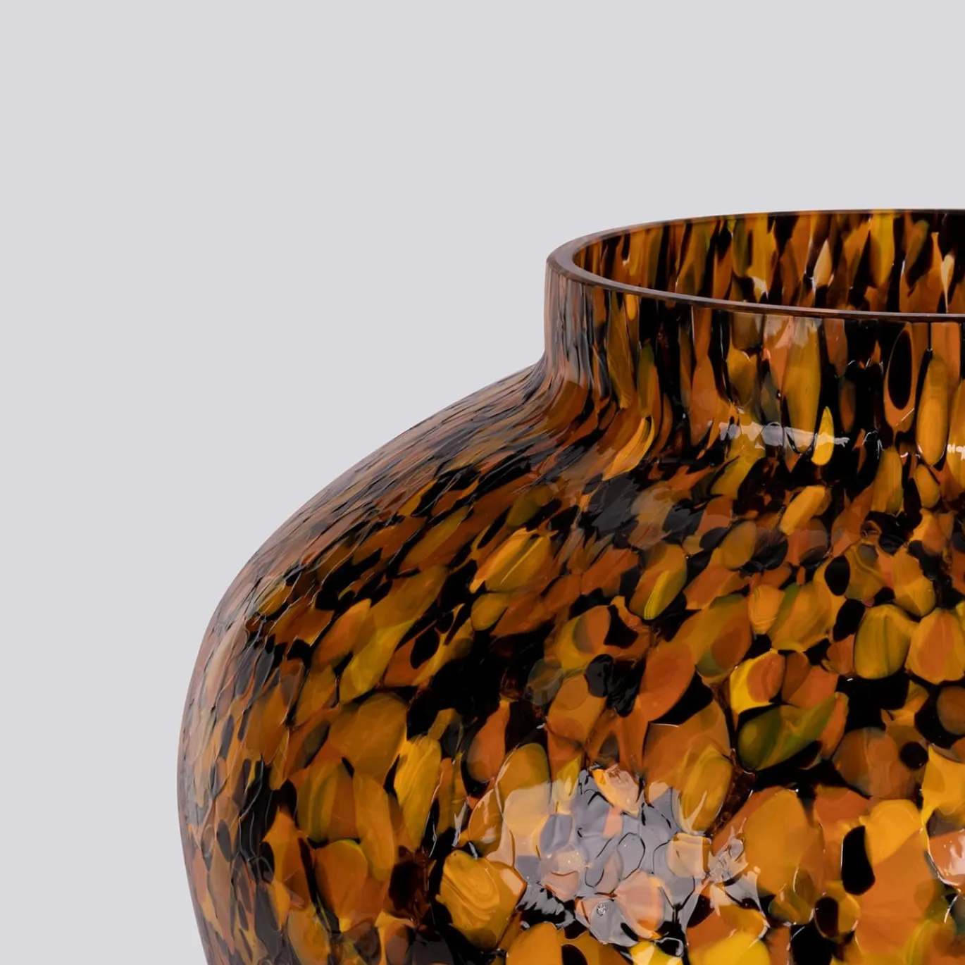 Vaso Grande in Vetro di Murano Leopardo Olla