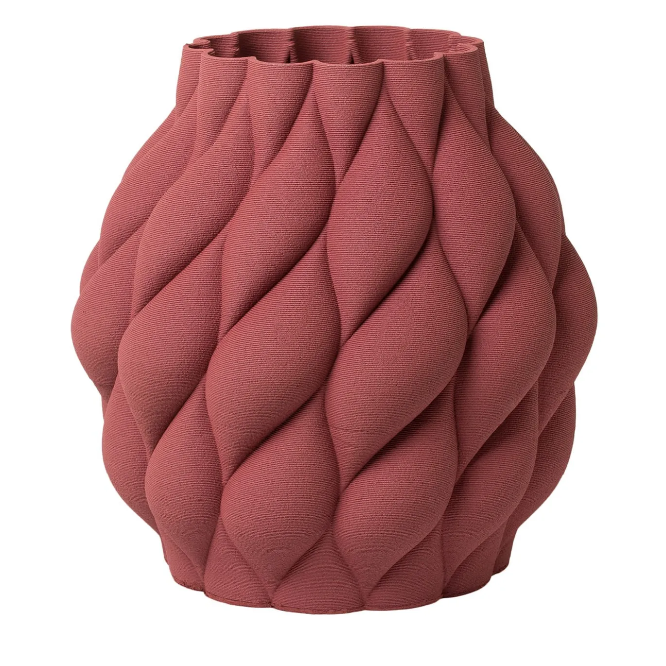 Vaso Grande Mumbai in Ceramica Bordeaux