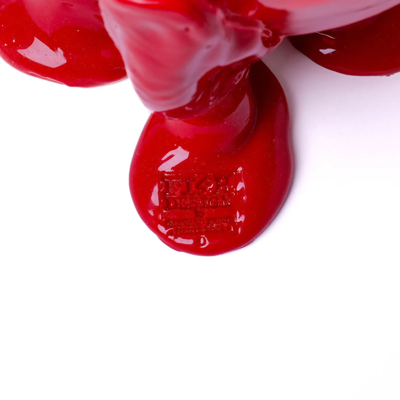 Vaso Grande Trasparente in Resina Rossa di Gaetano Pesce