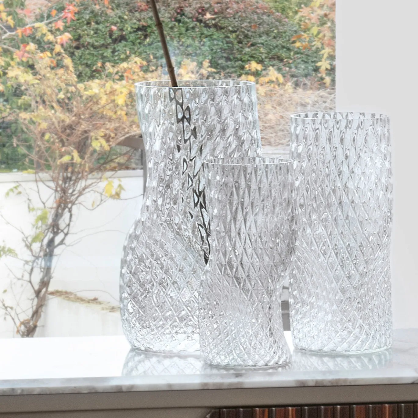 Vaso Grande Trasparente in Vetro Keope