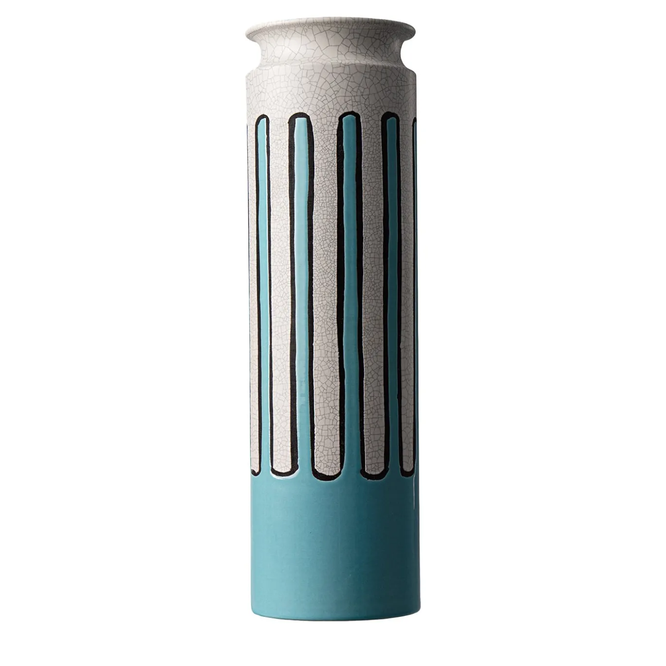 Vaso greco azzurro e bianco di Aldo Londi