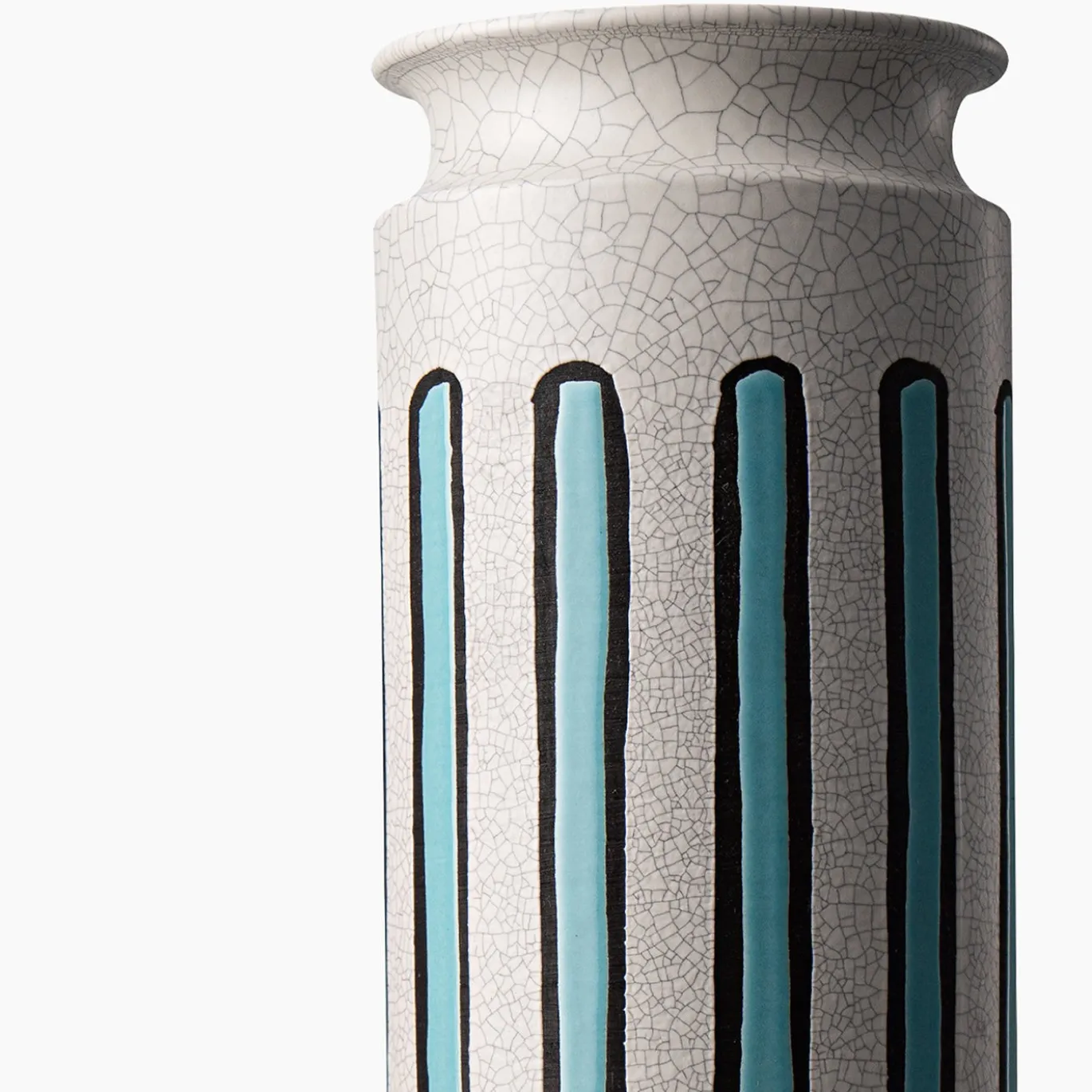 Vaso greco azzurro e bianco di Aldo Londi