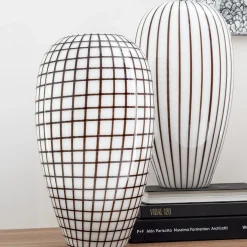 Vaso Grid bianco e nero