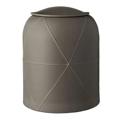 Vaso grigio D con coperchio di Benjamin Hubert