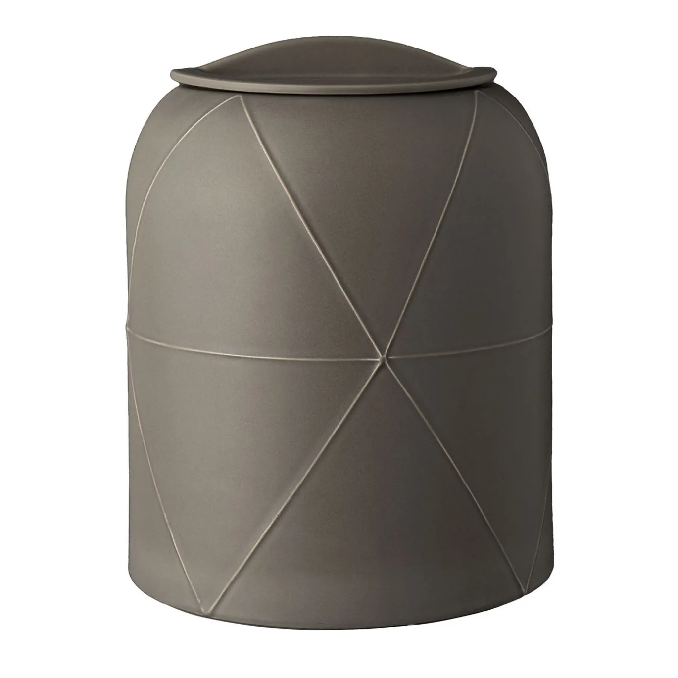 Vaso grigio D con coperchio di Benjamin Hubert
