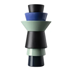 Vaso grigio, nero e verde di Marco Zannini