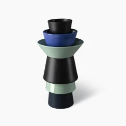 Vaso grigio, nero e verde di Marco Zannini