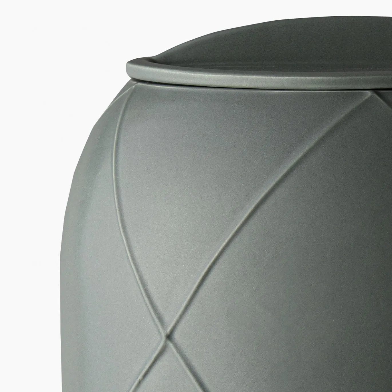 Vaso grigio-verde C con coperchio di Benjamin Hubert