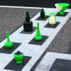Vaso Grip Cromatico in ceramica verde fluo e nero intenso