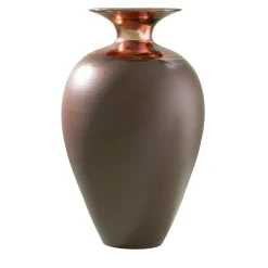 Vaso in Ceramica a Collo Lungo Grande Riflesso Stromboli