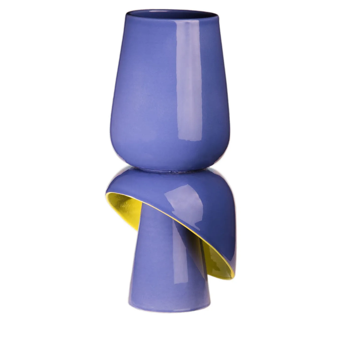 Vaso in Ceramica Azzurro Chiaro Toulipa di Luca Binaglia