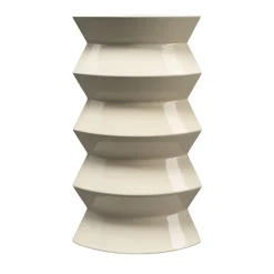 Vaso in ceramica beige Curve #1 di Zaven