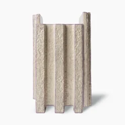 Vaso in ceramica beige e viola Merlate N. 3 di P. Urquiola