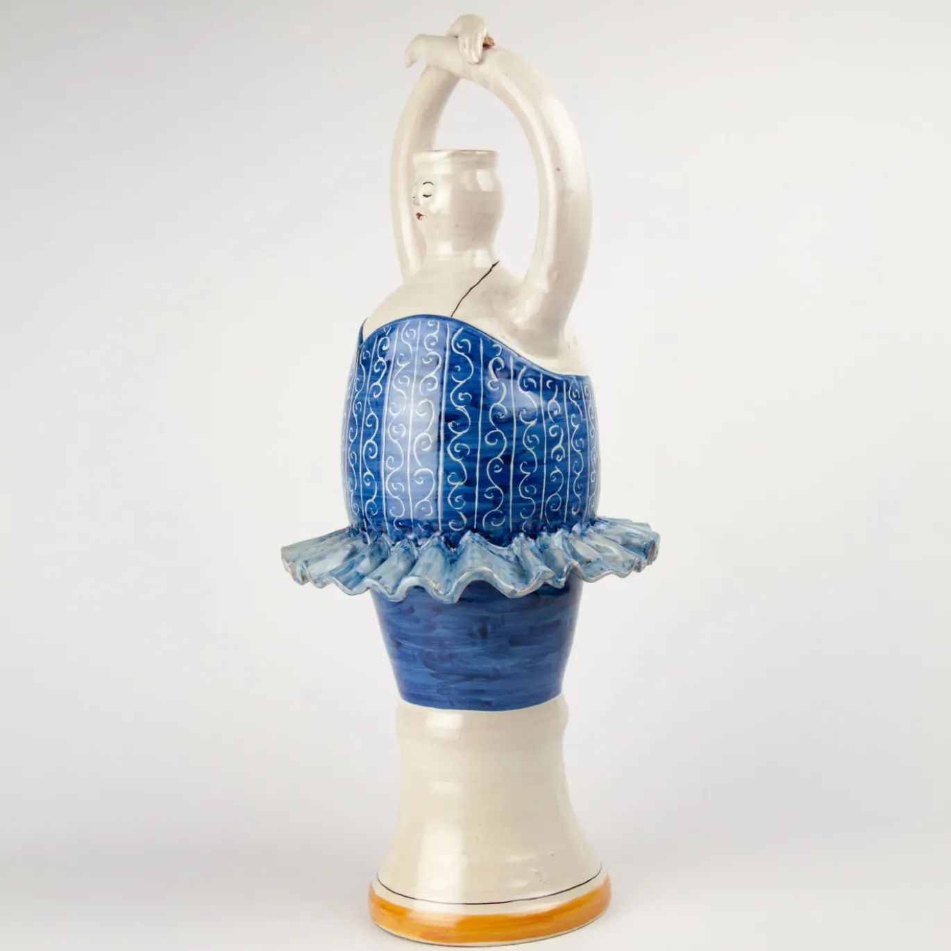 Vaso in ceramica blu Ballerina