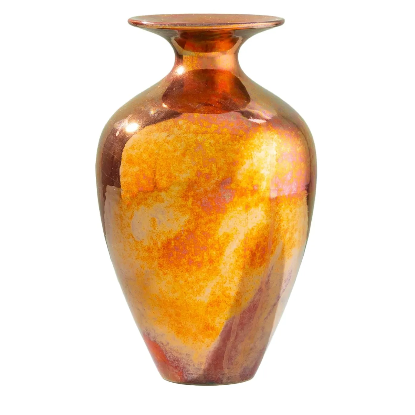 Vaso in Ceramica Bronzo Piccolo Riflesso Pantelleria