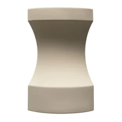 Vaso in ceramica burro e beige Curve #3 di Zaven