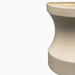 Vaso in ceramica burro e beige Curve #3 di Zaven