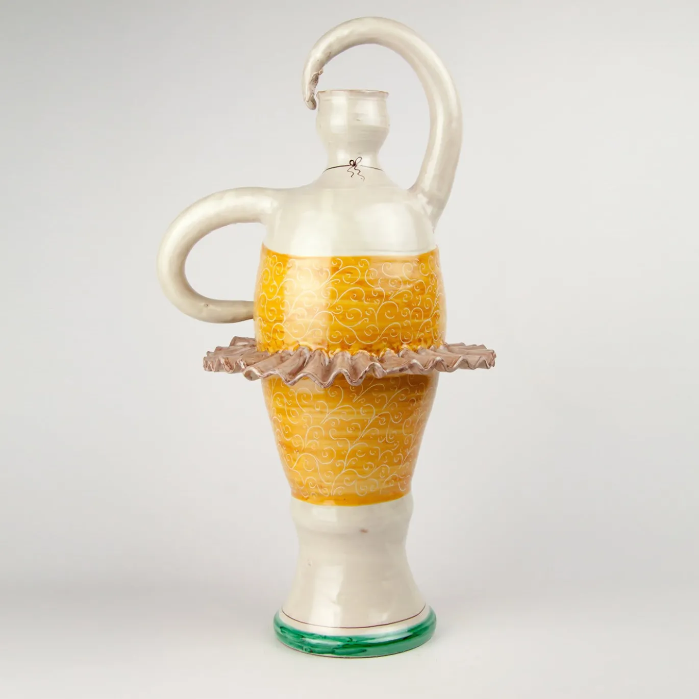 Vaso in ceramica giallo Ballerina