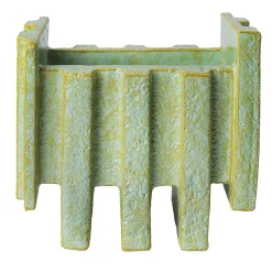 Vaso in ceramica giallo e verde menta Merlate N. 2 di P. Urquiola