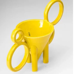 Vaso in ceramica giallo Vertice