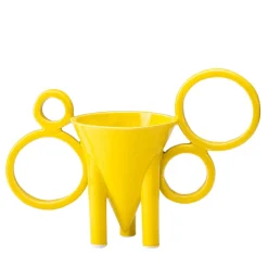 Vaso in ceramica giallo Vertice