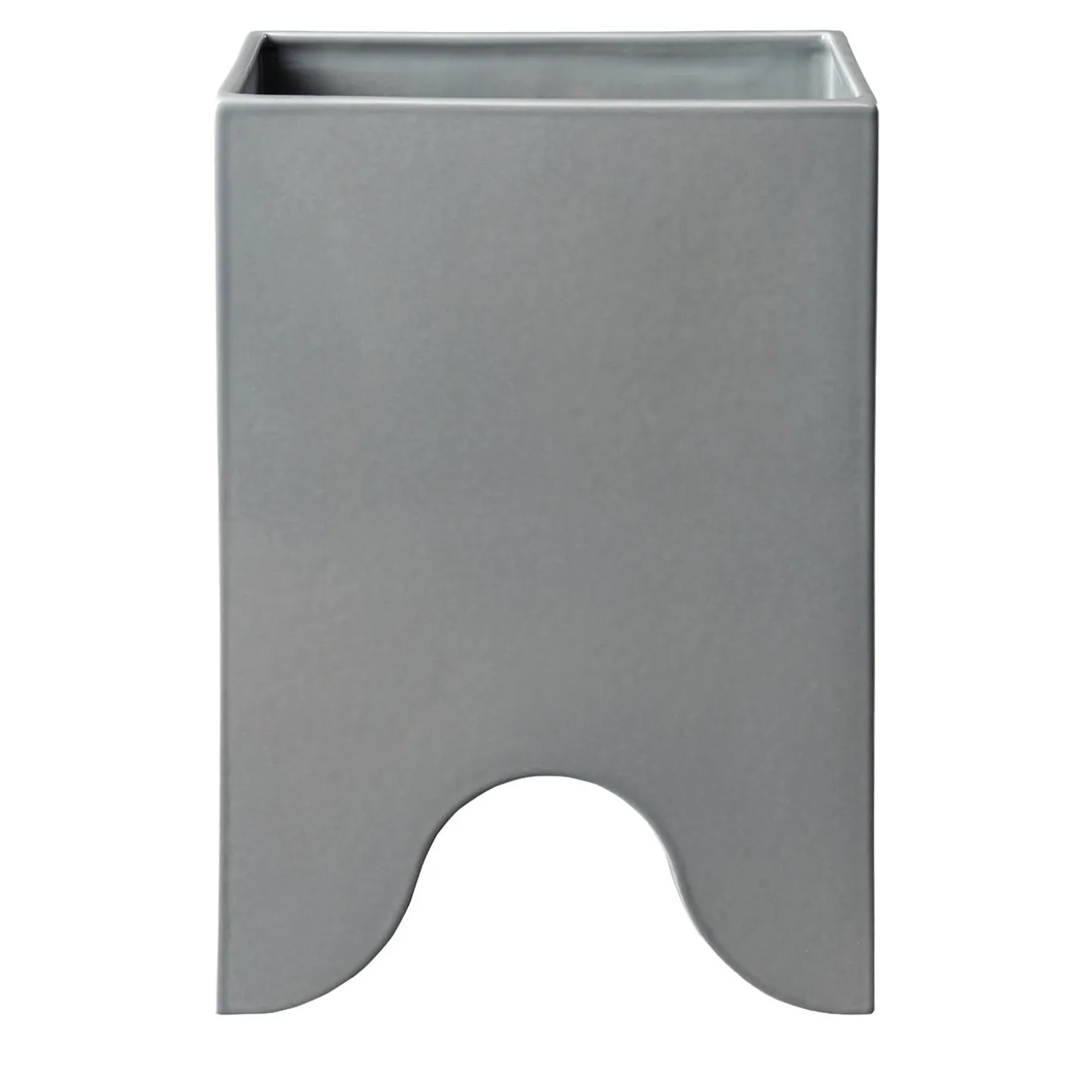 Vaso in ceramica grigio Onda n.2 di Muller Van Severen