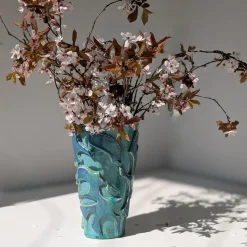 Vaso in ceramica in Bassorilievo Astrazioni
