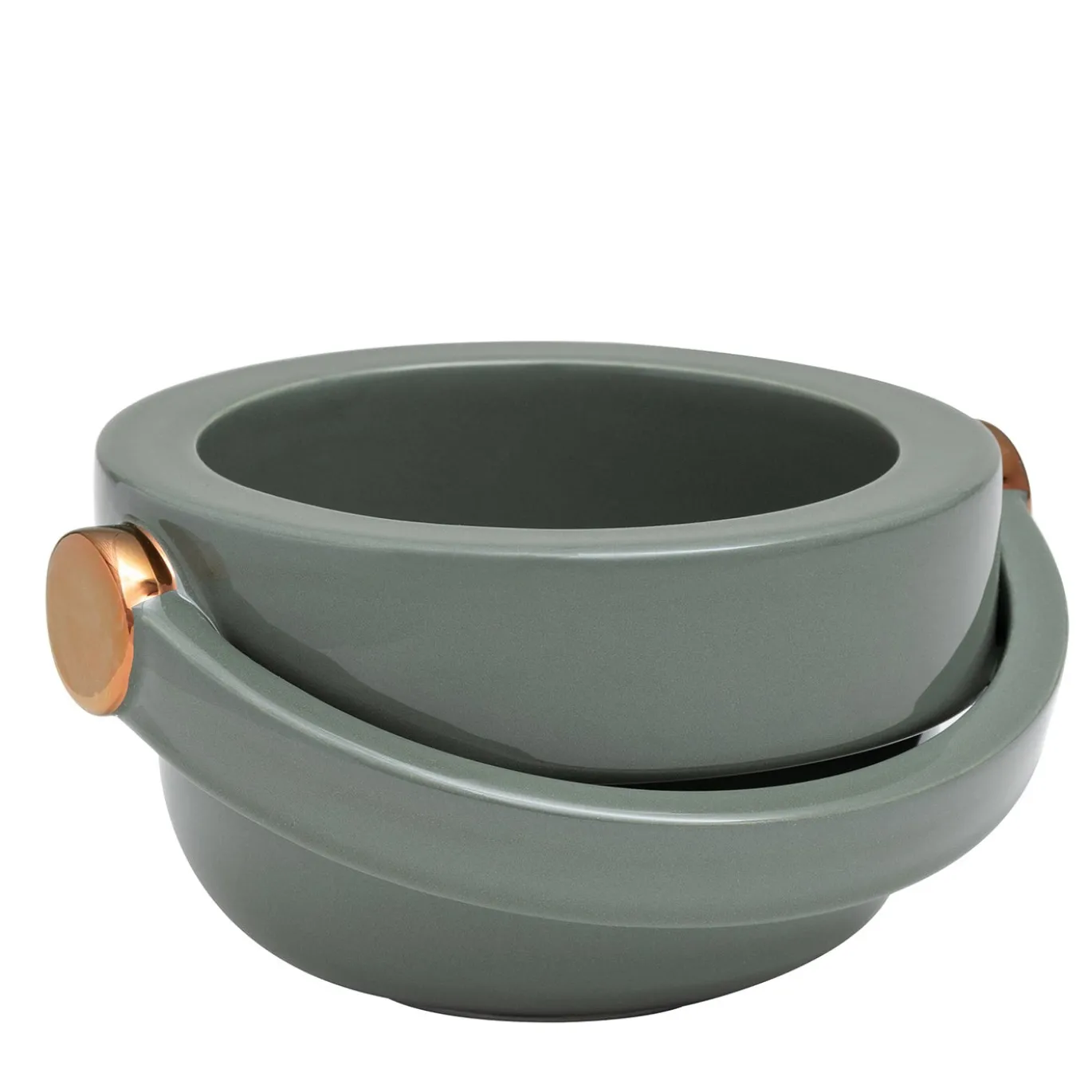 Vaso in ceramica Jarra lucido verde tundra