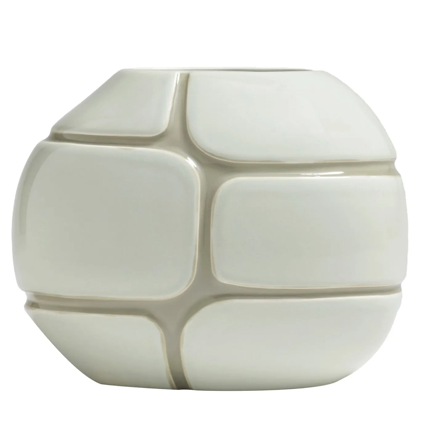 Vaso in ceramica Lagune 3 grigio lucido e pietra