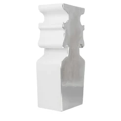 Vaso in ceramica Moon 05 con smalto platino