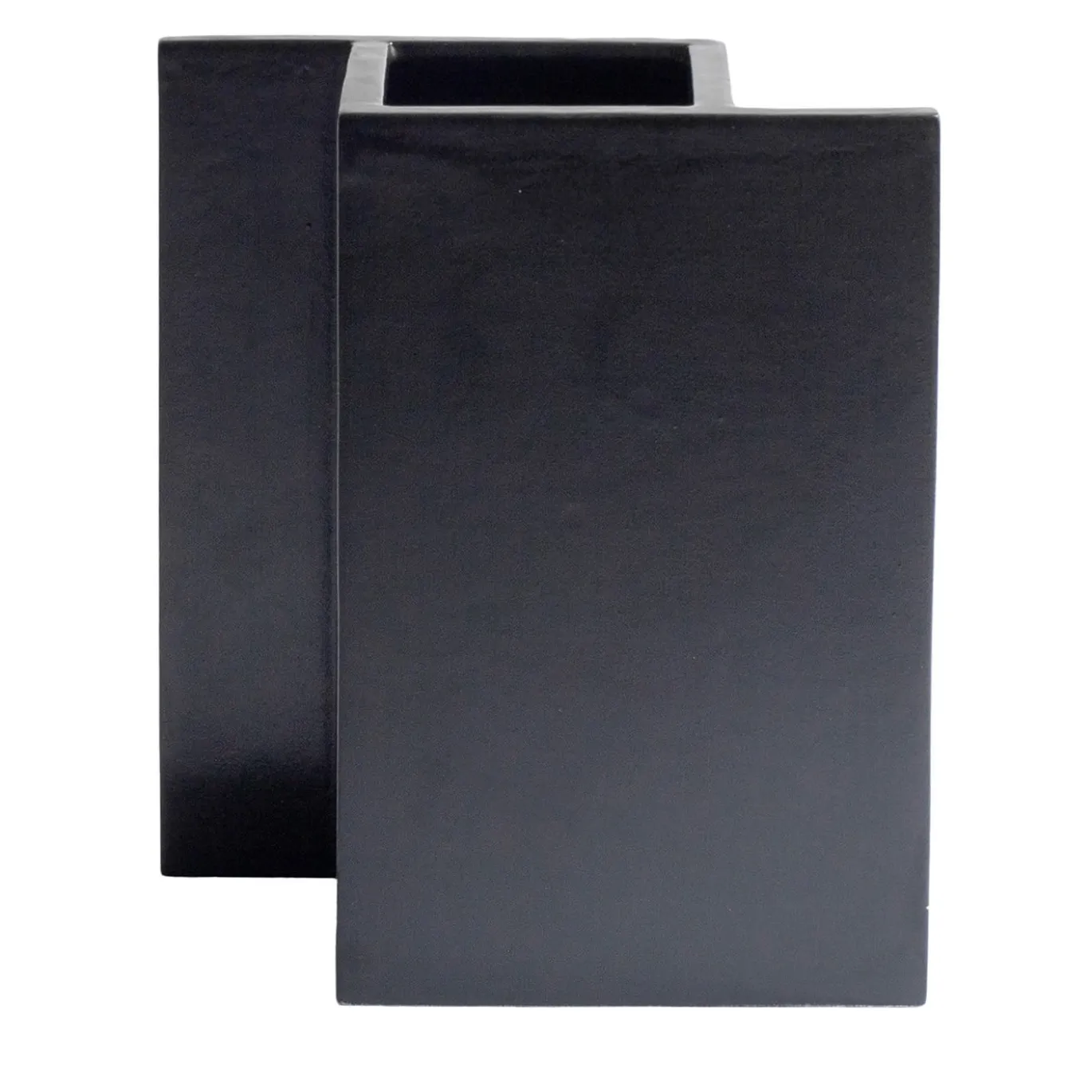 Vaso in ceramica nera Rook