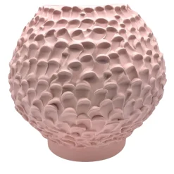 Vaso in Ceramica Olive Serie Onda Rosa Opaco