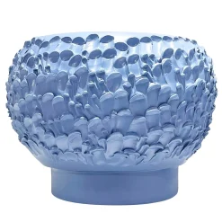 Vaso in Ceramica Onda Blu Acciaio